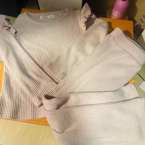 Sinsay set blouse and pants used, pink, 4 years, 104 cm