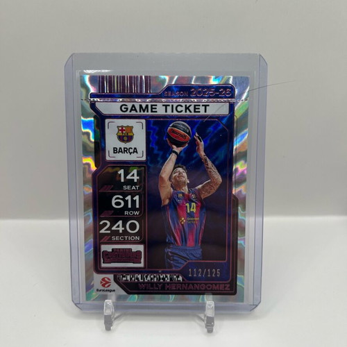 2025/26 Panini Euroleague Willy Hernangomez Game Ticket like new