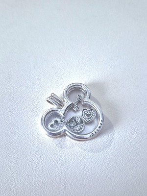 Silver s9.25 Ale Disney pendant used with petite charm