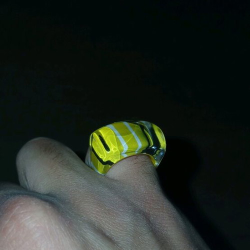 Vintage yellow ring used, for small finger