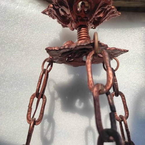 Traditional ceiling lamp like new, bronze finish