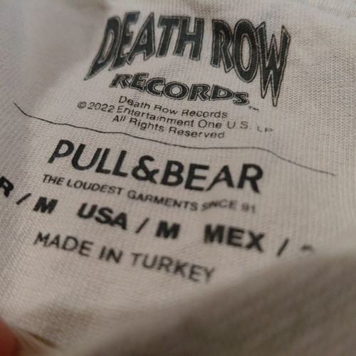 Death Row Records 100% Cotton Shirt Size M Like New, White