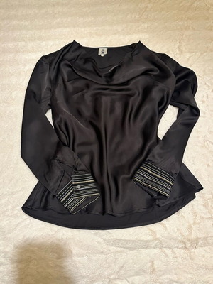 Klothò Crete silky blouse new, black, size L