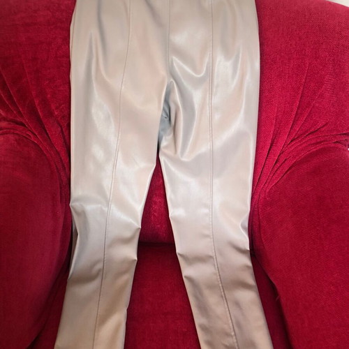 BSB gray leggings leather texture new no L