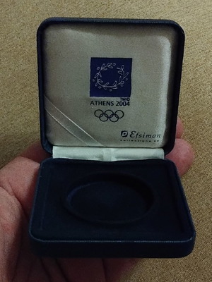 Athens 2004 Olympic Silver 10 Euro Coin Box