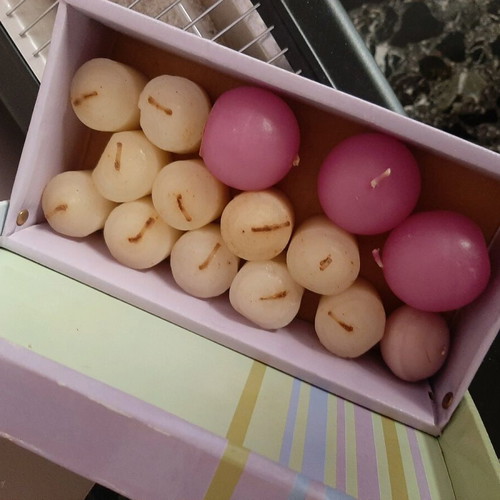 Box of candles used