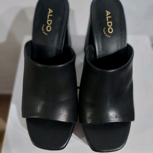 Aldo mules new, black, size 37, leather