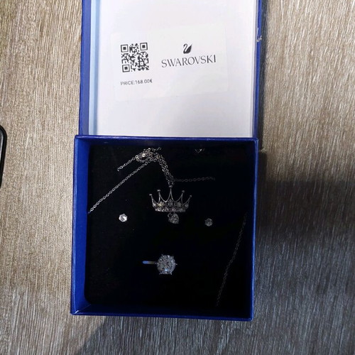 Swarovski jewelry set new, silver