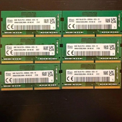 Hynix 8Gbyte DDR4 3200Mhz RAM like new, pack of 6