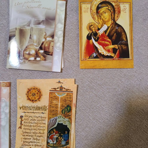 Christmas greeting cards used, pack of 20 pieces