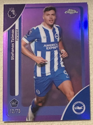 Stefanos Tzimas RC EPL Topps Chrome card /75