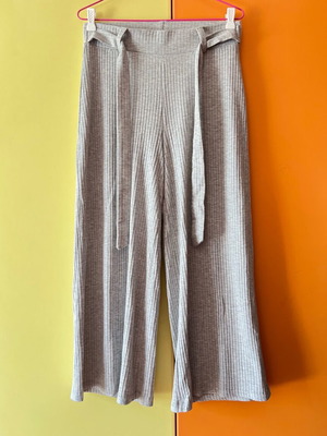 Stradivarius wide-leg pants gray new size L