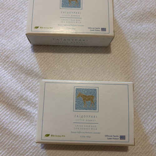 Collectible soaps with donkey milk, organic, Greek brand