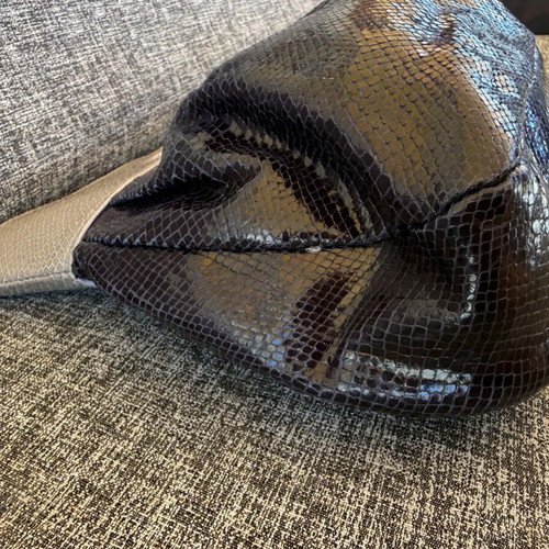 Nannini leather handbag like new, black and beige