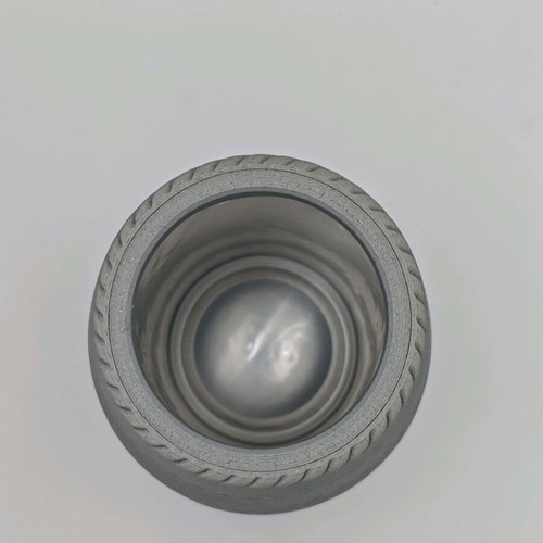 Vase new from 3D printer with sunlu pla marble concrete material