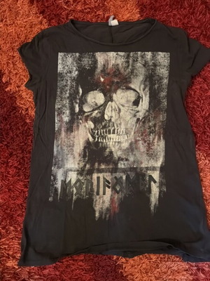 T-shirt black with skull print H&M like new, size L
