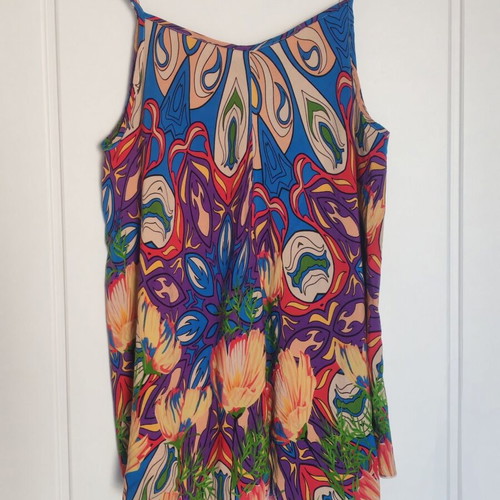 Boho summer cami top C’FLO L/XL floral abstract print like new