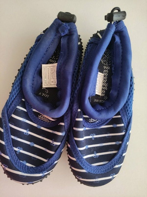 Beach shoes like new, size 26, white and blue