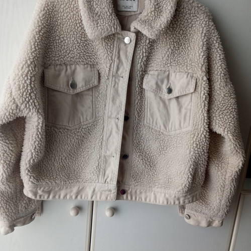 ZARA fleece jacket S like new, beige