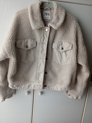 ZARA fleece jacket S like new, beige