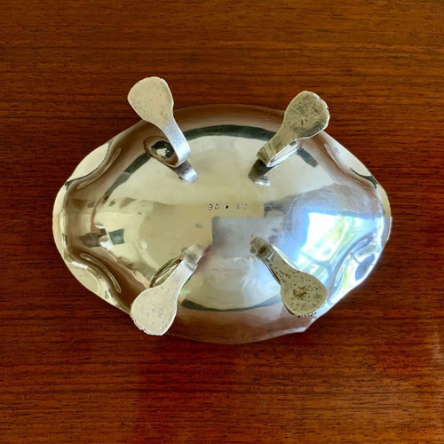 SILVER BOWL JAR with lion's feet 226gr