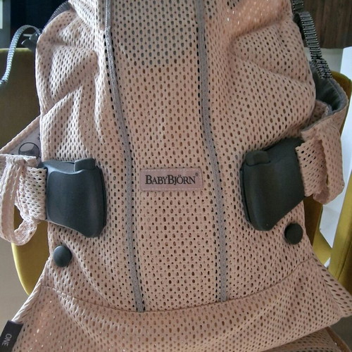 BabyBjörn One Air 3D Mesh baby carrier used, light pink