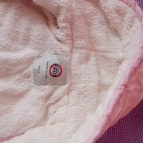 Joyce pink jacket with embossed hearts, age 5