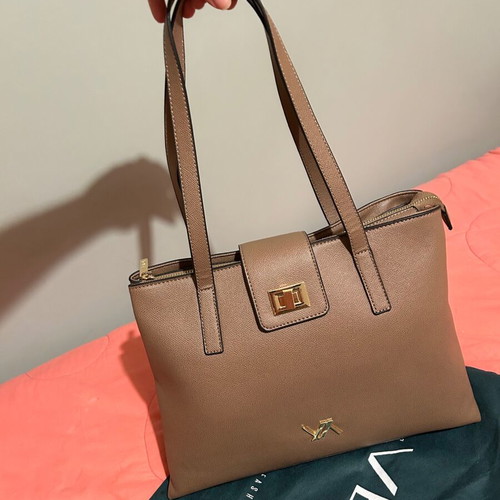 Verde women's shoulder bag brown new