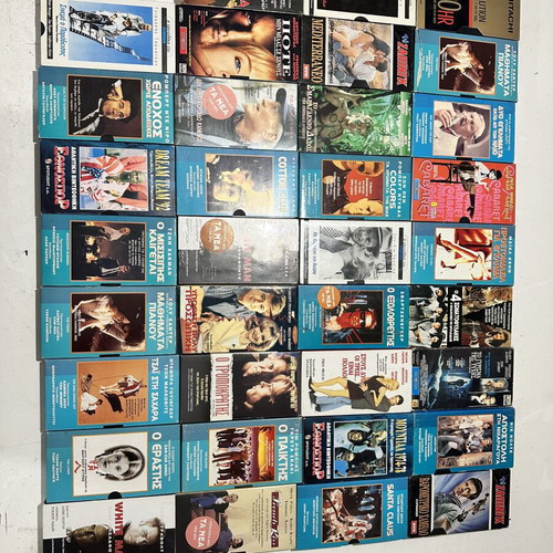 VHS movie cassette collection