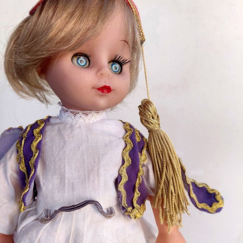 Tsolias Doll Greek Made 1970s, new
