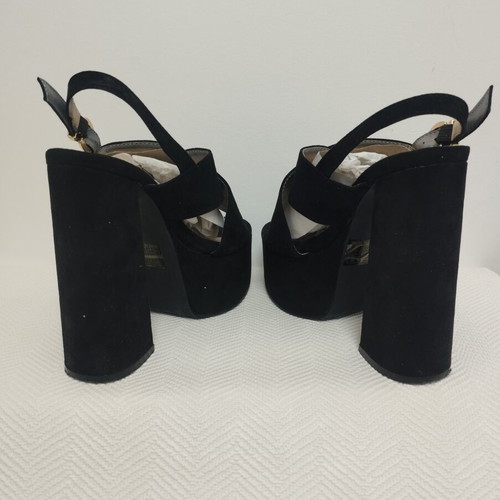Bozikis black platform sandals like new, 14cm heels, size 39