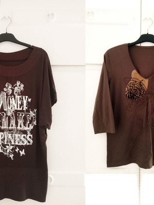 Set of two women's blouses XL in brown color