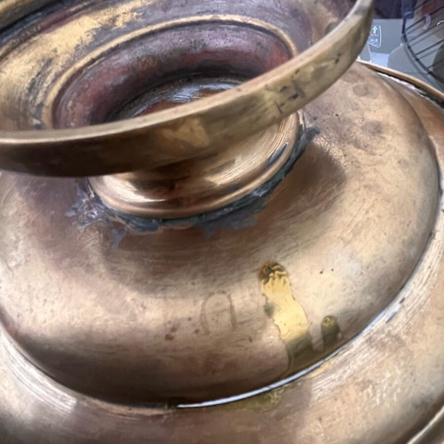 Vintage bronze platter used