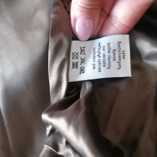 Ashley Brooke vintage leather maxi skirt new, suede, oil color