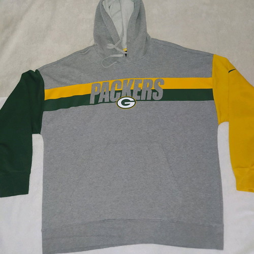 Men's Nike Green Bay Packers sweatshirt used, size XXL, gray and green