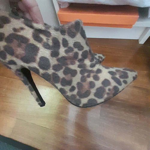 Migato women's pony skin ankle boots new, size 38, 11 cm heel