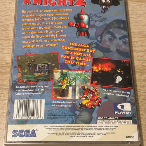 Clockwork Knight 2 Sega Saturn used with first game included
