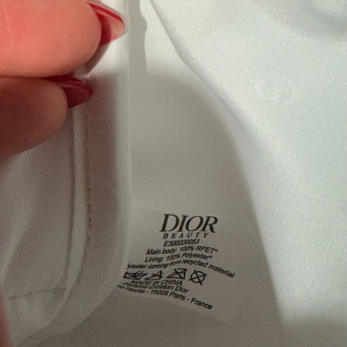 Dior white cosmetic pouch new with box