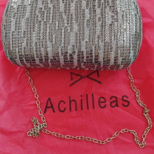 Achilleas silver clutch evening bag new