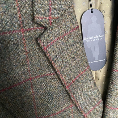 Samuel Windsor luxury men's blazer 100% wool new, green color