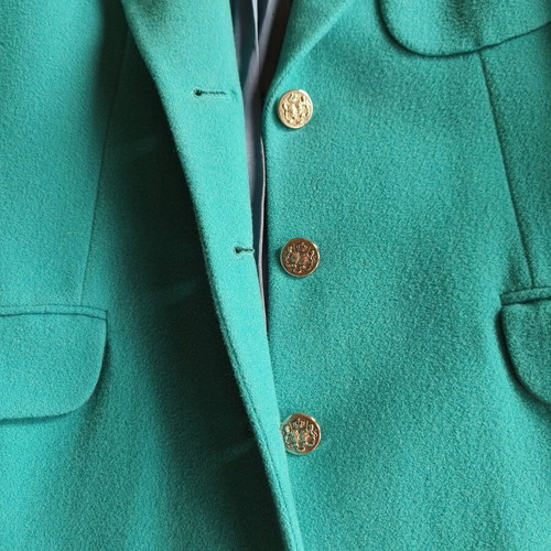 Handmade turquoise jacket like new, tailored