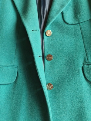 Handmade turquoise jacket like new, tailored