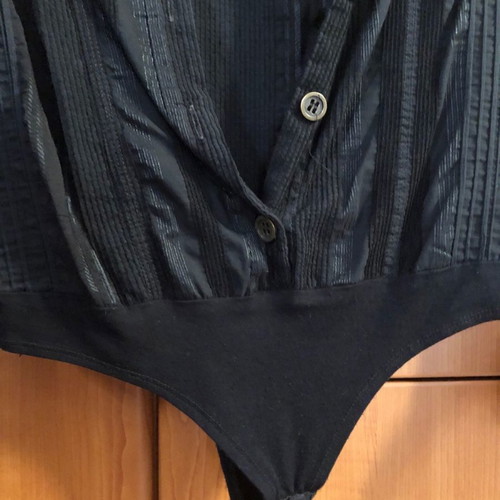 Scandalo women's bodysuit shirt used, size Small, black