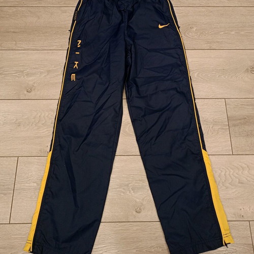 Vintage Nike track pants navy with yellow stripes like new