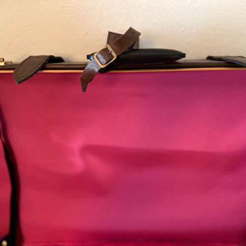 Nail suitcase used, brown, fashion, durable