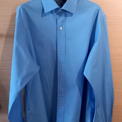 Polo Ralph Lauren men's shirt size L like new, blue cotton poplin