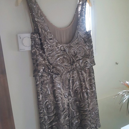 Mango dress size M like new, gold sequin