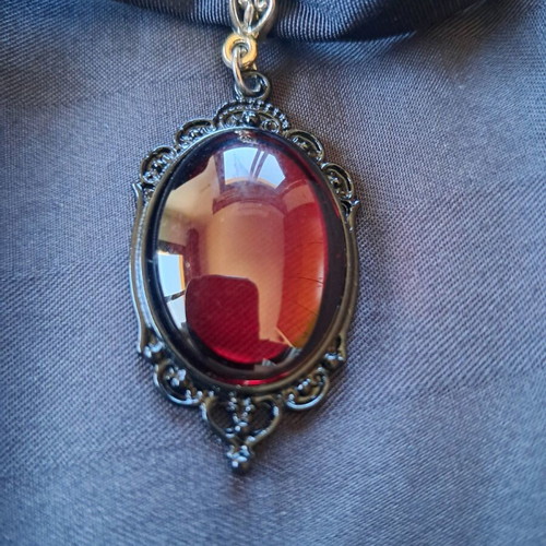 Necklace new with red detail and black