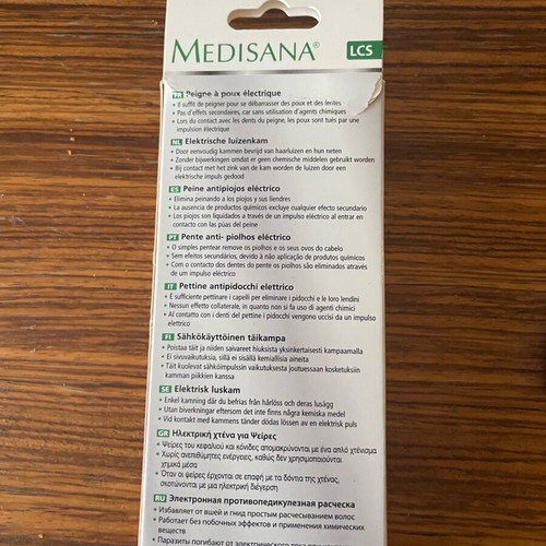 Medisana electrical lice comb like new for lice treatment