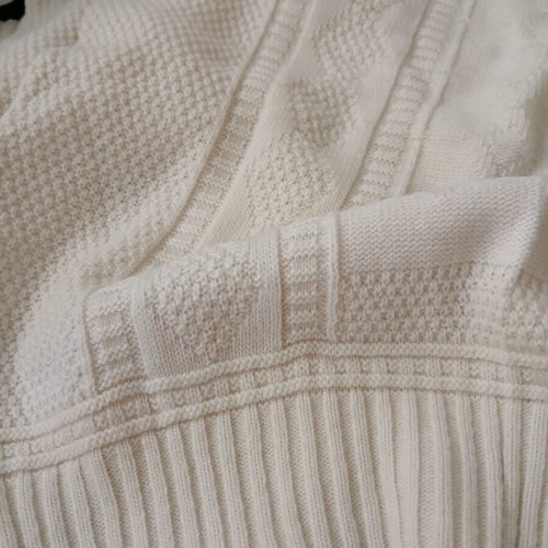 Ecru sweater like new with low turtleneck